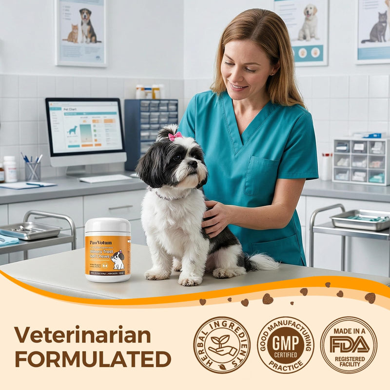 Dogs UTI Chews, Anti Yeast Supplements for Dogs, Support Bladder Control, Maintains Urinary System Health and Immune System Function, Contains cranberry, Yeast Extract and Vitamins, 200 Count