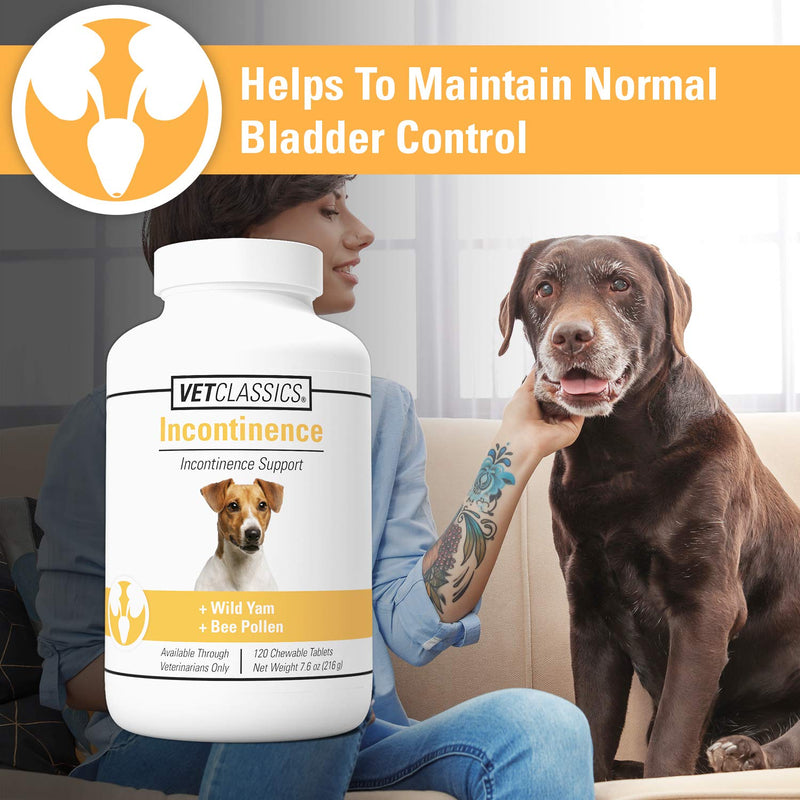 Vet Classics Bladder, Incontinence Support Dog Supplement – Supports Bladder Health for Dogs, Helps With Pet Incontinence – Includes Phytoestrogens, Botanicals – Chewable Tablets – 120 Ct. - BeesActive Australia