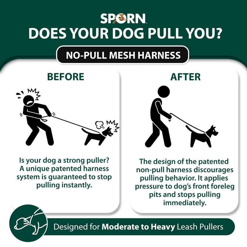 Sporn No Pull Dog Harness for Large Dogs, Red Mesh Dog Harness, Durable Nylon Dog Harness No Pull, Breathable & Easy Dog Body Harness, Dog No Pull Harness for Large Dogs Provides to Large Breeds Large/XL - BeesActive Australia