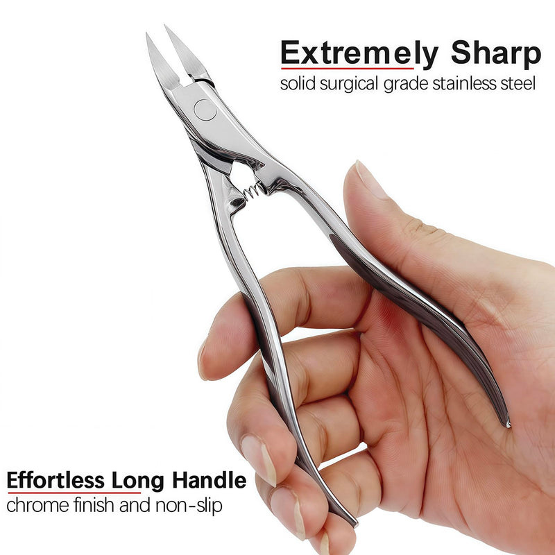 Long Handled Toenail Clippers for Seniors Thick Nails, Ultra Sharp Toe Nail Clippers for Men, Heavy Duty Stainless Steel, 5pcs Set JCDK5PS - BeesActive Australia