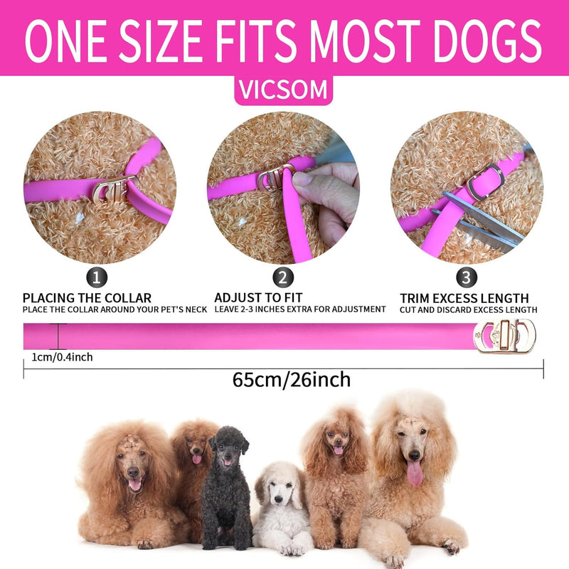 4 Pack Flea Collar for Dogs, Dog Flea and Tick Collar 8 Months Flea and Tick Prevent for Dog, Waterproof Adjustable Dog Flea Collar, Tick and Flea Collar for Large Small Dogs Puppy Flea Collar, Pink - BeesActive Australia