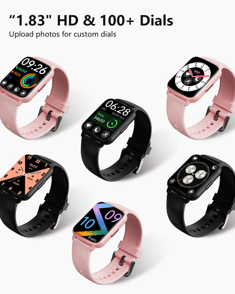 DIVElink Smart Watches for Men Women Fitness - Fitness Tracker with Monitor iP68 Waterproof 100+ Sport Mode Activity Trackers Compatible iPhone Android Phones - BeesActive Australia