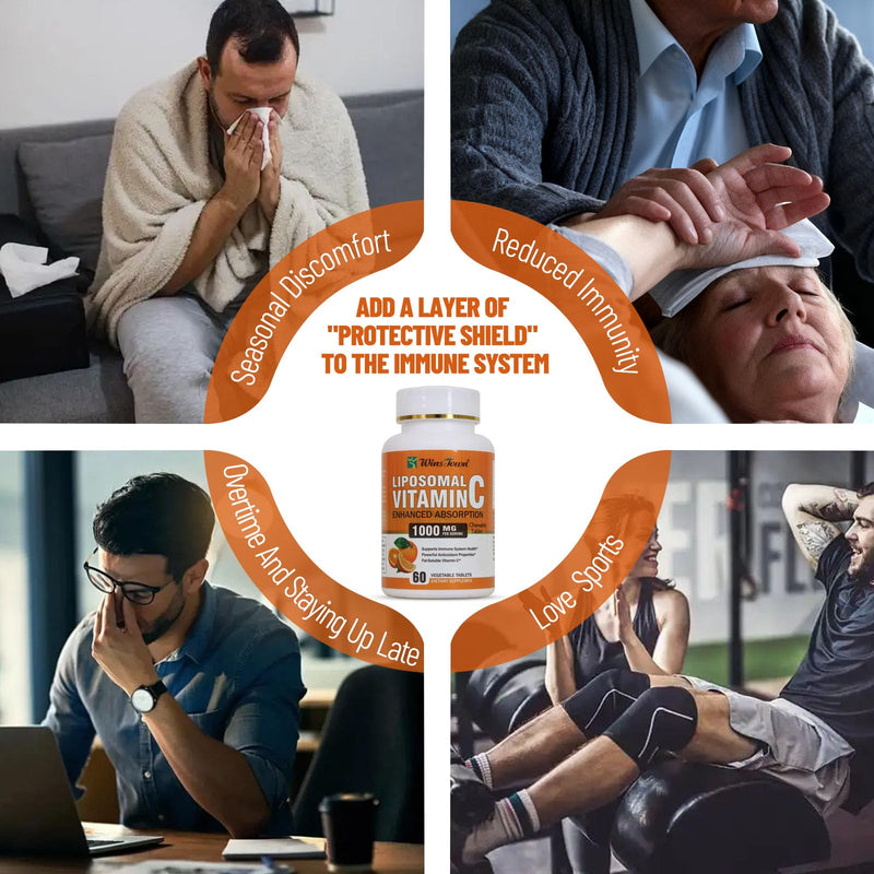 Liposomal Vitamin C Chewable Tablets, 60 Ct | 1000mg, High-Absorption, Fat-Soluble, Immune & Antioxidant, Daily Wellness & On-The-Go