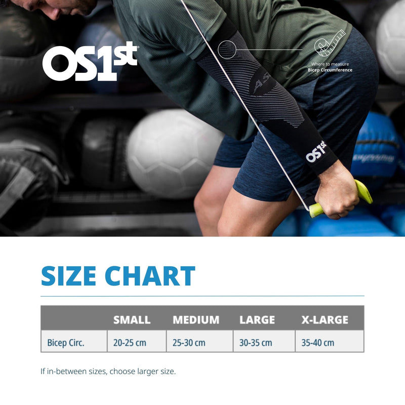 OS1st AS6 Compression Arm Sleeves – UPF 50+ Sun Protection, Cooling, Muscle Recovery & Support for Sports and Outdoor Small Black - BeesActive Australia