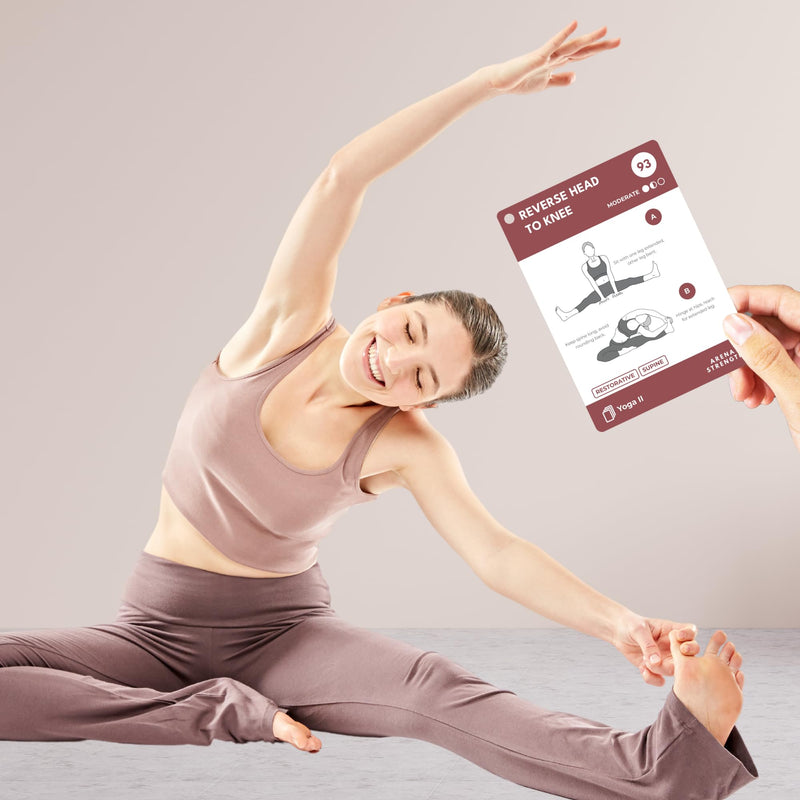 Arena Strength Yoga Asana Cards | Yoga Card Deck II | Yoga Workout Cards | Yoga Pose Cards | Yoga Teaching Accessories | Yoga Accessories