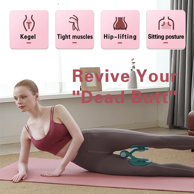 Thigh Trainer - Thigh Exerciser & Toner for Women, Inner Thigh Workout Equipment with 26lbs Resistance, Kegel Exercise Tool for Pelvic Floor & Thigh Tightening (Upgraded) Dark Green