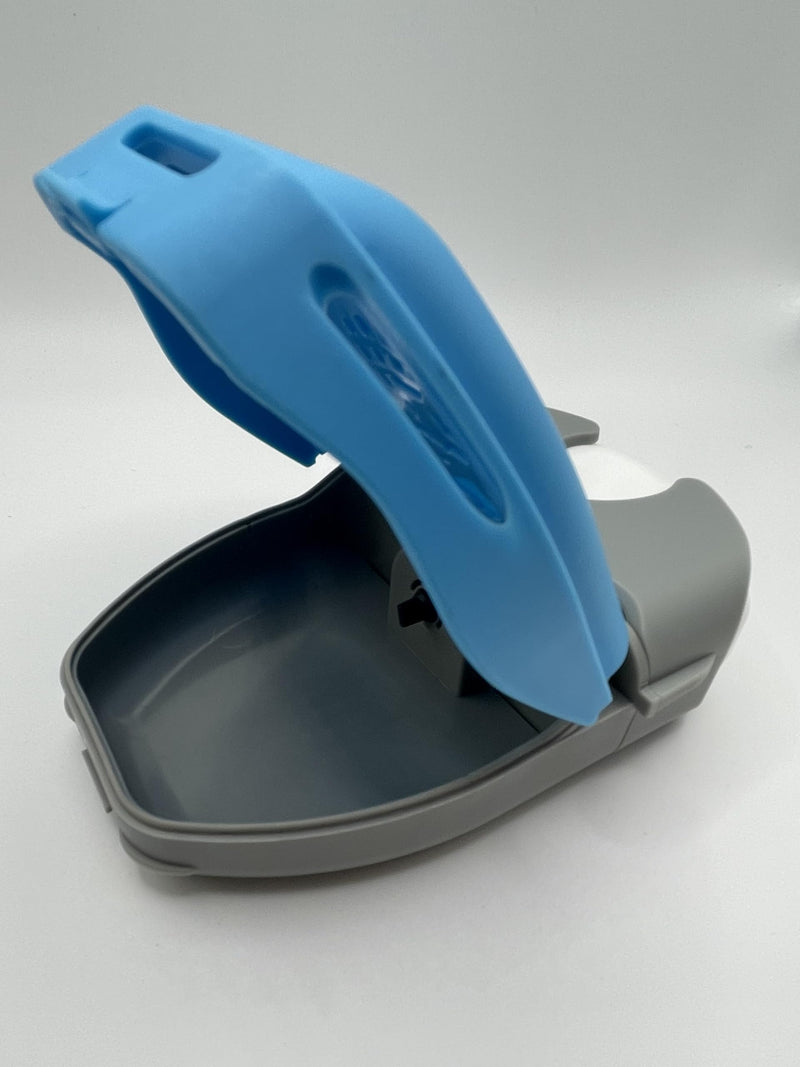 Self-Cleaning Mouthguard and Retainer Case with Cleaning Solution - Storage for, Night Guards, Aligners, Mouthguards – Compatible with Retainer Cleaner Tablets, and Foam Grilla Smurf - BeesActive Australia