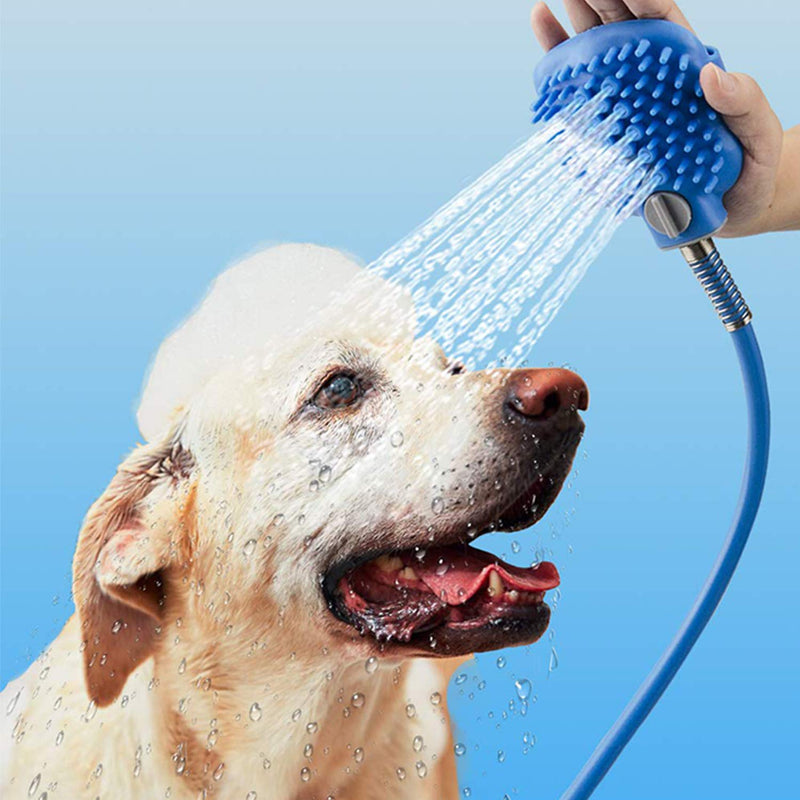 Pet shower head, Beinhome pet bath tool shower head for dogs with brush, 2.2 meter PVC hose and 2 hose adapters for dogs, cats - BeesActive Australia
