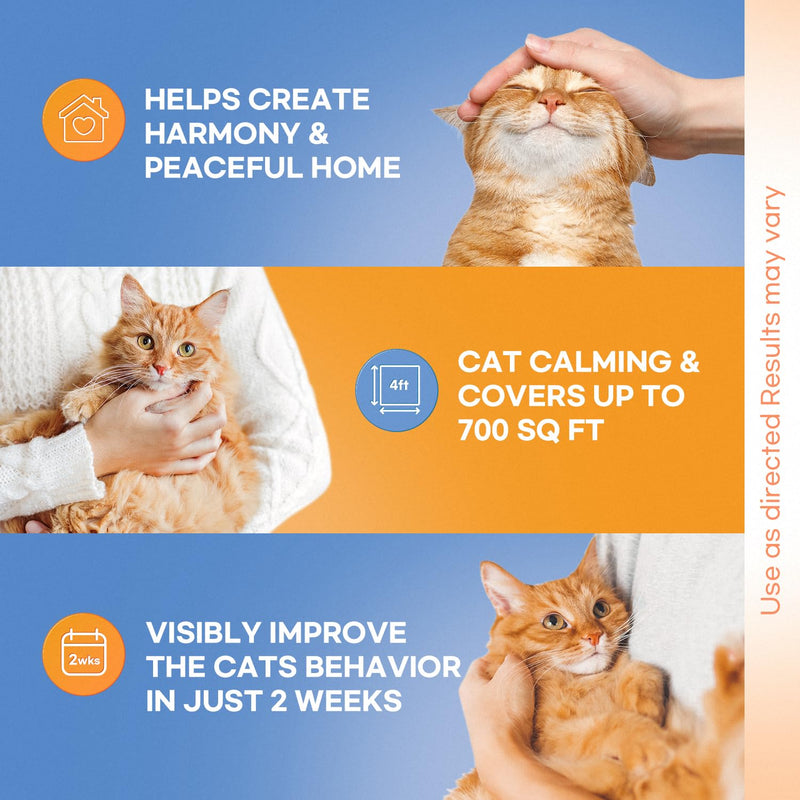 ProElobara Cat Calming Pheromones Diffuser: Cat Calming Pheromones Diffusers for Multicat - Reduces Stress and Anxiety with Calming Pheromones - Helps Control Bad Behavior with Calm Pheromones 60 Day BlueB - BeesActive Australia