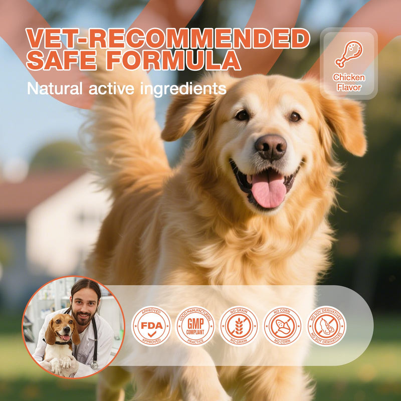 180 Chews Dog Allergy Chews, Itching Skin Relief, Natural Dog Allergy Relief Treatment for Paw Licking, Hot Spots, Anti-Itch, Dry Skin, Allergies & Immune Support Supplement 180-Cts