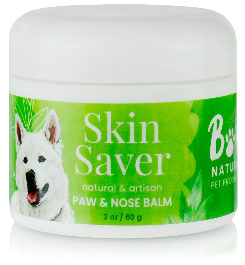 Paw & Nose Balm - All Natural & Vegan Skin Saver for Dogs & Cats - Paw Cream & Lotion for Protecting Dry Paws, Noses & Elbows (2 oz / 60 g Jar) 2 oz / 30 g Jar