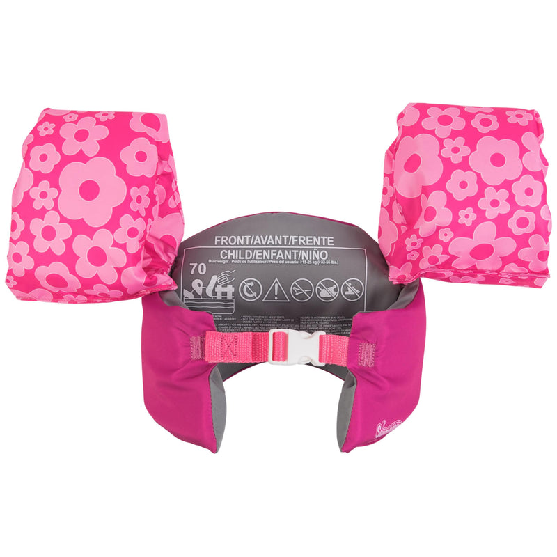 SwimWays Barbie Swim Trainer, US Coast Guard Approved Life Vest, Kids Swim Vest and Swimming Aid, Arm Floaties & Life Jackets for Kids 33-55 lbs Barbie Life Jackets
