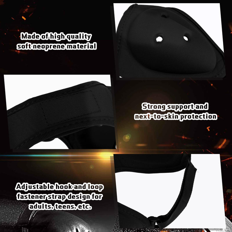 Jerify 3 Pcs Wrestling Headgear for Kids Youth Soft Grappling Headgear Wrestling Adjustable Ear Guard Protective(Black) Black