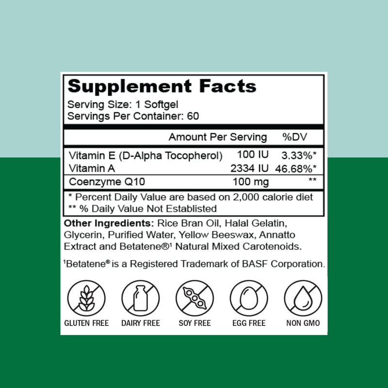 Zaytun Halal CoQ10 Highly Absorbable, One Per Day, Supports Heart Health Support and Energy Production, 60 Mini Softgels, Made in USA - Halal Vitamins 1