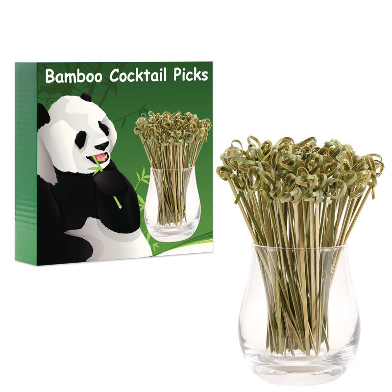 200 PCS Cocktail Picks, 6 Inch Toothpicks for Appetizers, Natural Bamboo Knot Skewers, Mini Food Sticks, Fancy Tooth Picks for Drinks, Fruit, Charcuterie, Cocktail Garnish Accessories, Party Supplies Knot 6 Inch 200 Pcs - BeesActive Australia