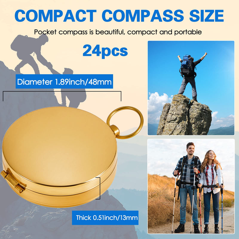 Dunzy Camping Survival Compass Glow in The Dark Metal Pocket Compass for Hiking Military Navigation Tool for Hiking Hunting Climbing Camping Party Favor Supplies 12