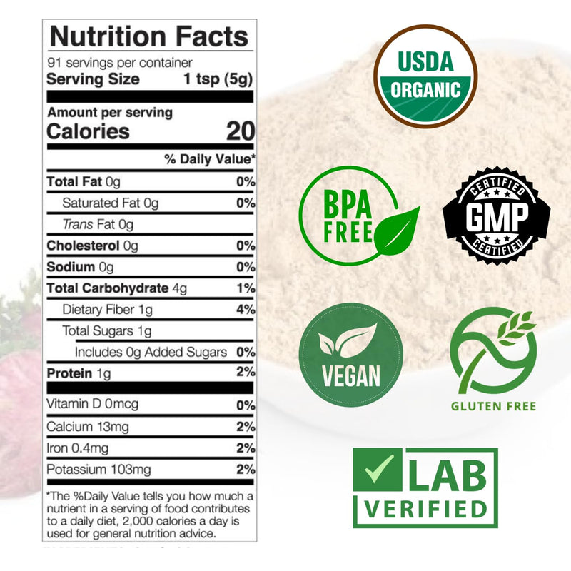 Organic, Raw Peruvian Red Maca Root Powder ‚Äì Premium USDA Certified, Hormone Balance for Women, Natural Energy, Mood Support, Non-GMO, Vegan Superfood, 16 oz - BeesActive Australia