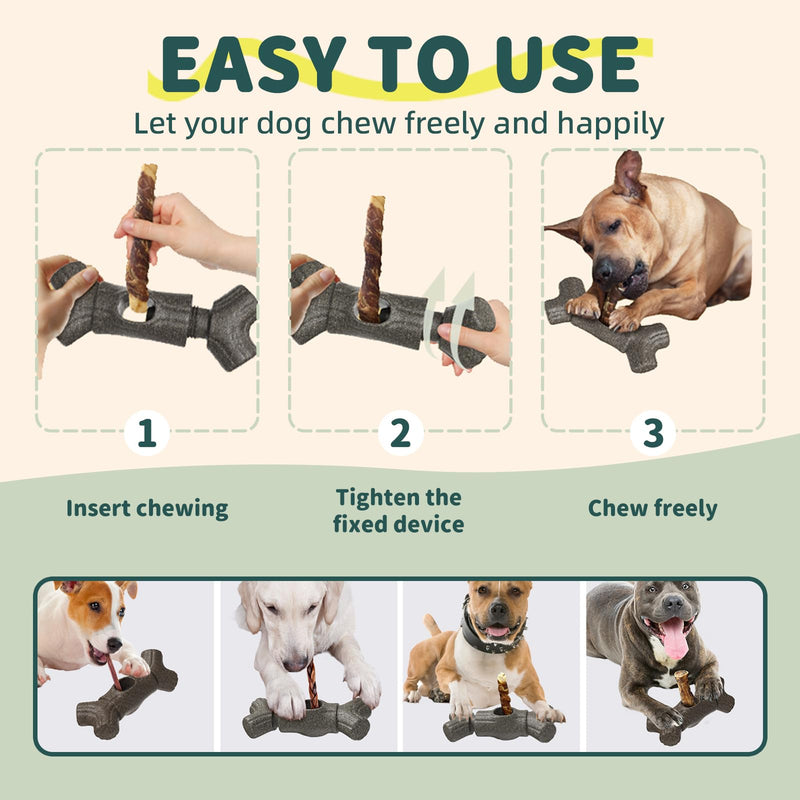 Bully Stick Holder for Dogs Improved Dog Chew Holder for Ultimate Secure Fixation Device to Prevent Swallowing of Bully Sticks,Yak Chews,Bull Whips Ends,Fits Small,Medium,Large Dog - BeesActive Australia