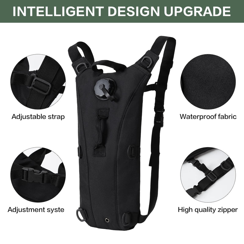 Hydration Backpack，Water Bag for Running，Hydration Vest，Equipped with 3L Hydration Bags,Suitable for Women and Running Backpacks for Men, Cycling.Mountaineering, and Marathon Races. black 18.11*8.46*0.98