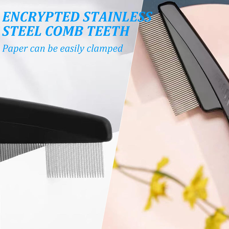 Pack of 2 pet flea combs, 18 cm cat dog lice comb, professional flea comb for cats/dogs, stainless steel dust comb with fine teeth, pet flea removal comb, effective against fleas/nits/dirt/ticks - BeesActive Australia