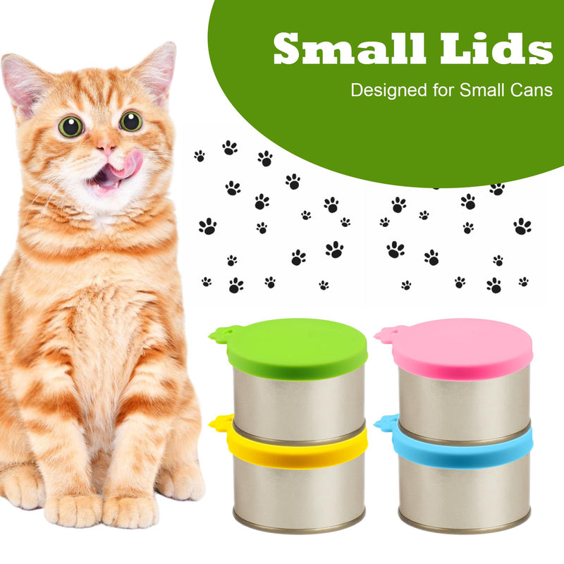 6pcs Cat Food Can Lids Silicone Pet Food Can Lids Food Can Covers for Dog and Cat Food Can Top Cat Food Can Covers Lids for Most Standard Size (Universal Size) - BeesActive Australia