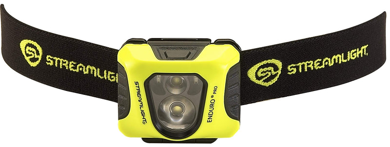 Streamlight 61420 Enduro Pro 200-Lumen 2250-Candela Ultra-Light LED Headlamp with AA Batteries and Elastic Strap, Clear Retail Packaging, Yellow