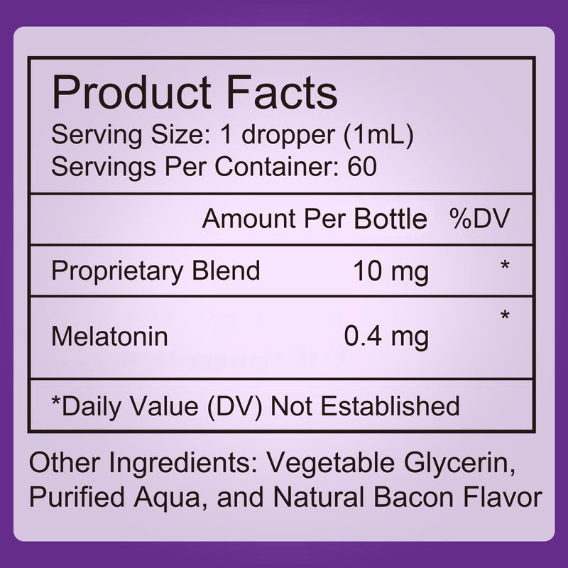 Melatonin for Pets, Dog Melatonin, Melatonin for Dogs Calming, Melatonins for Cats, Promotes Relaxation, Deep Sleep & Calm Behaviour, Reduce Anxiety and Stress, Chicken Flavor - 2Oz 1PK
