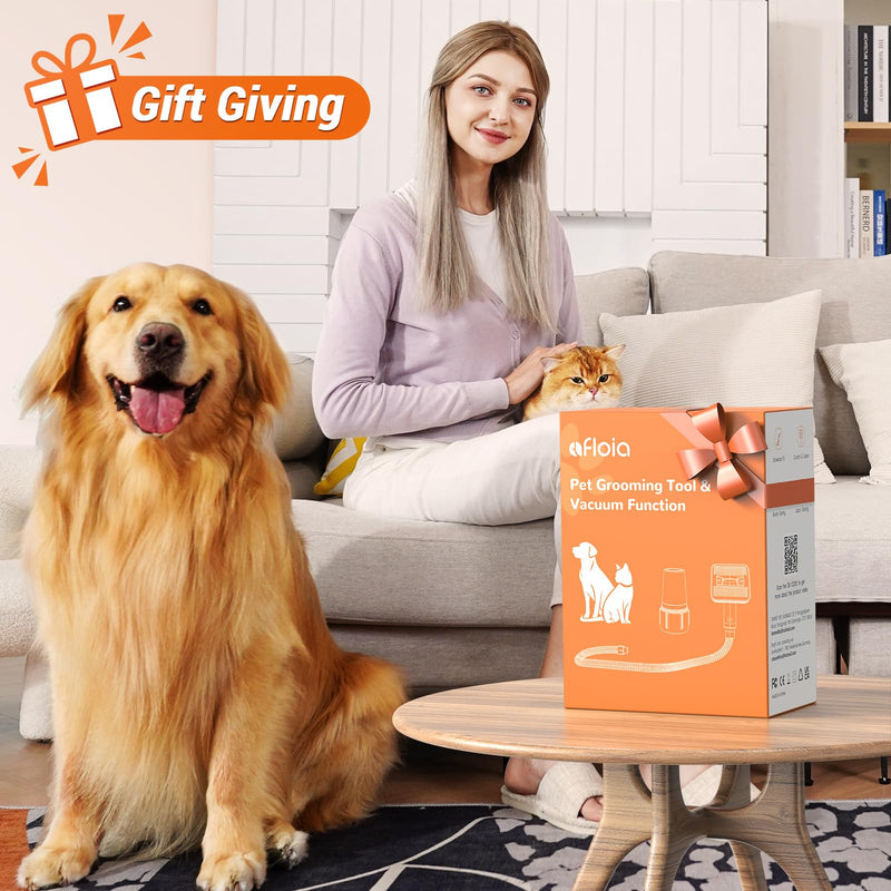 Afloia Dog Brush Vacuum Attachment, Cat Brush, Pet brush Innovative Pet Grooming kit, 1-1.5'' Hoses Diameter Universal Adapter Compatible with Most Round Vacuum Cleaners like Bissell, Eureka etc. Orange - BeesActive Australia
