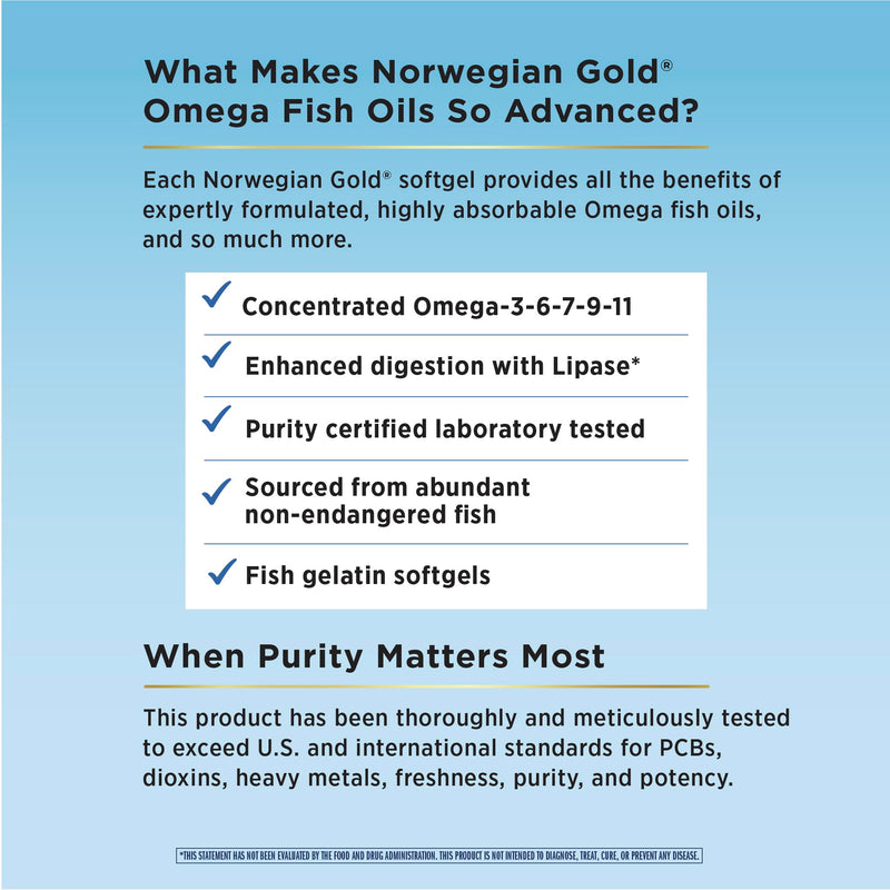 Renew Life Norwegian Gold Fish Oil Super Critical Omega 3 6 7 9 11 60 count
