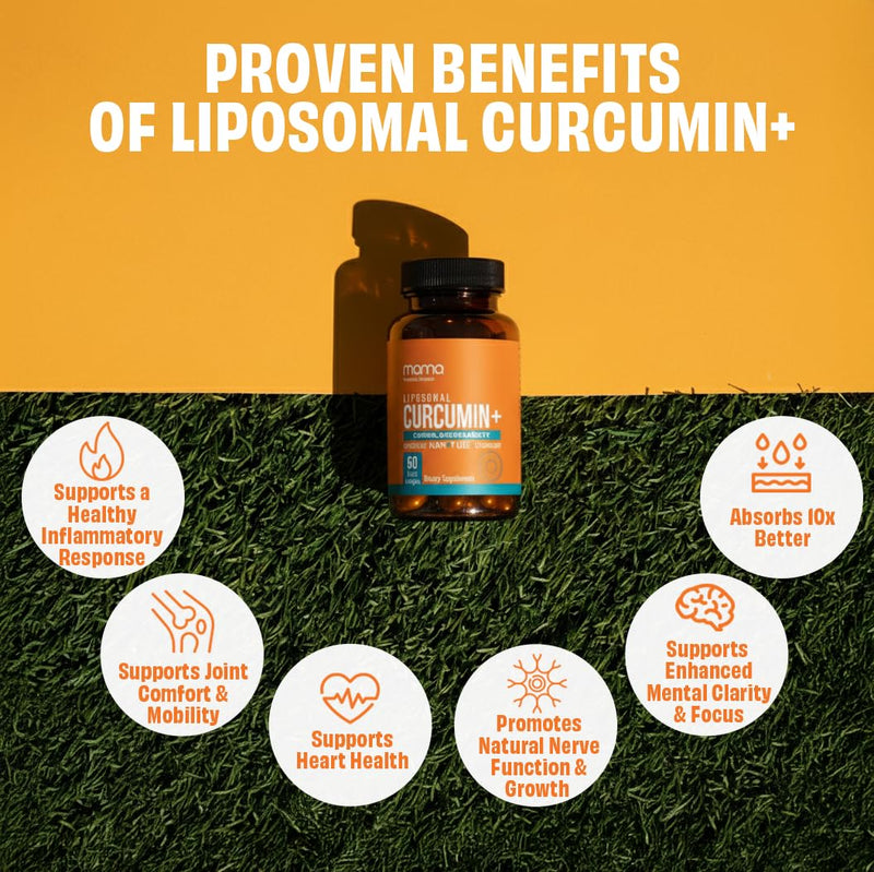 Manna Vitamins Evolved Liposomal Curcumin+ Softgels for Advanced Absorption Best Turmeric Supplement for Daily Joint & Immune Health Support - Non-GMO, 500mg Curcuminoids (60ct)