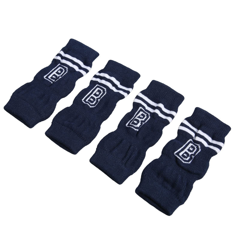 ZJchao 4Pcs Pet Dog Elbow Protectors,Dog Legs Socks Knitted Leg Warmer Wraps Pet Elbow Protective Sleeve,Joint Dirty Letter Pattern Pet Elbow Protective Sleeve,for Small Medium Pets Prevent Injury (L) L