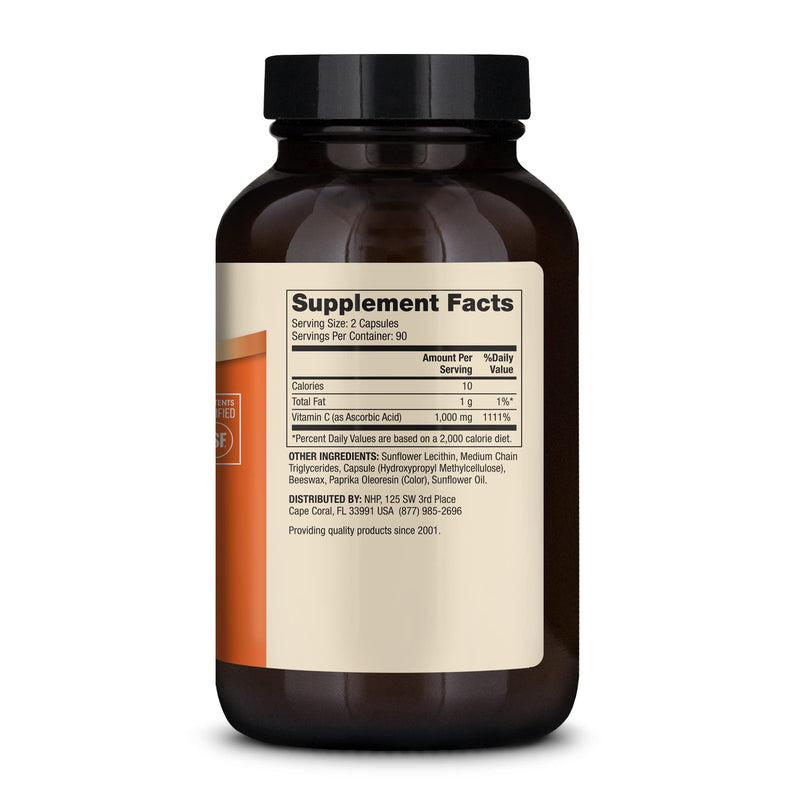 Dr. Mercola Liposomal Vitamin C, 1,000 mg per Serving, 90 Servings (180 Capsules), Dietary Supplement, Supports Immune Health, Non GMO, NSF Certified 180 Count (Pack of 1) - BeesActive Australia