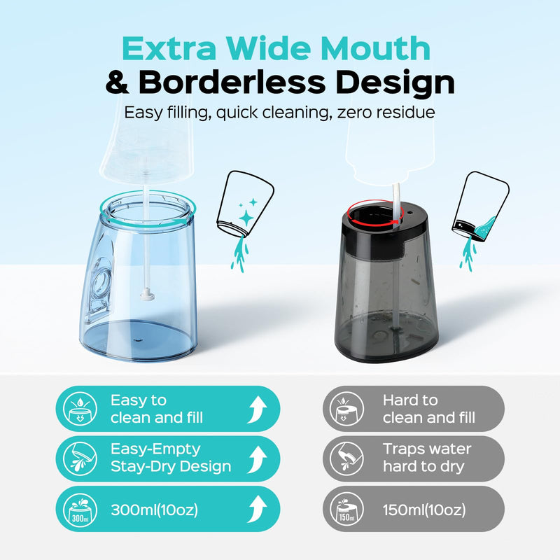 COSLUS C51 Portable Water Flosser for Teeth: 3 Modes & 6 Pressure Settings with Jet Mode Water Dental Pick for Orthodontic, Braces, Sensitive Gums, Compact for Travel, 300ML for Multiple Users, White Arctic White