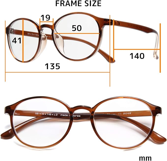 [Netmeganecom] [Reading Glasses] Aspherical Lens Enhances Contrast [cf5048c2pc+2.50as] Blue Light Reduction +2.50+2.5 2.5 Blue Light Aspherical Lenses - BeesActive Australia