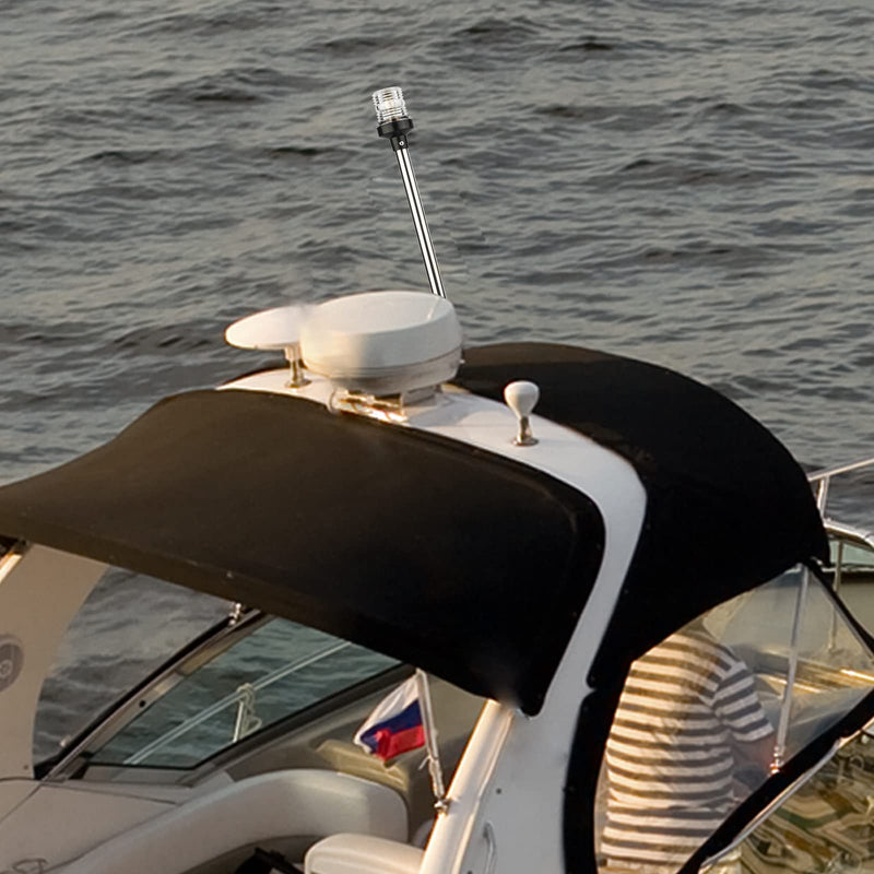 Anchor Light Boat Bimini Light Stern Light Marine Navigation Lights USCG 3 NM All Round White LED Fold Down 10-24 Volt 16 Inches for Pontoon - BeesActive Australia