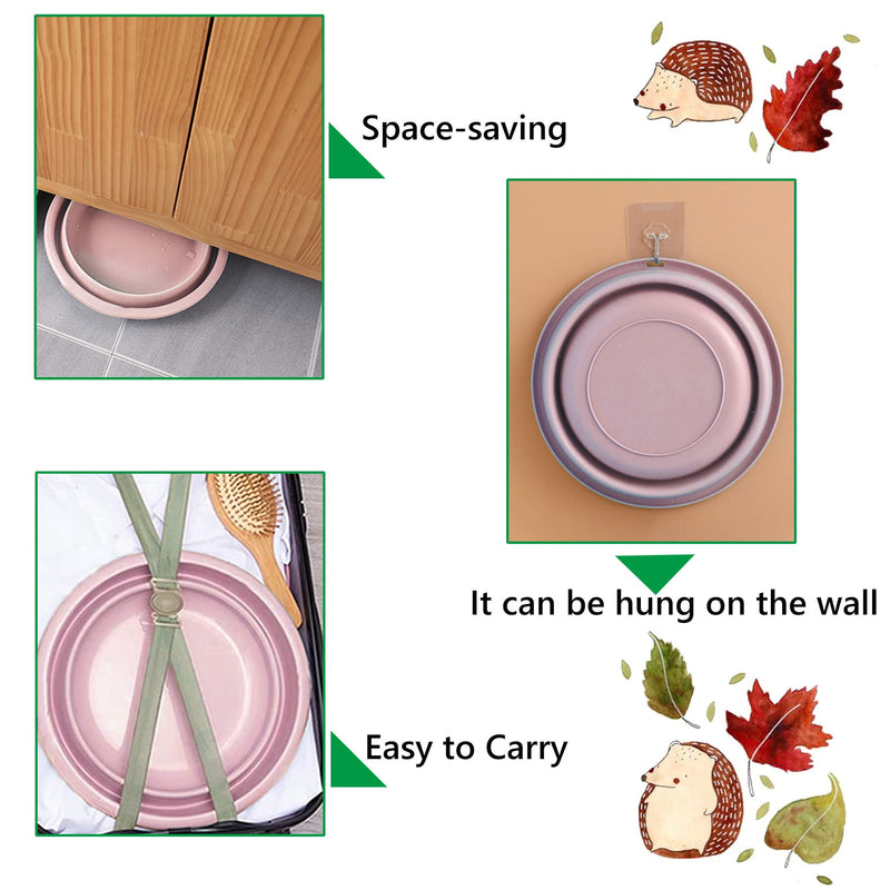 JSLZF Small Animal Grooming Kit - Foldable Bathtub, Nail Clippers, Bathing Brushes, Towel for Guinea Pigs & Hedgehogs Pink - BeesActive Australia