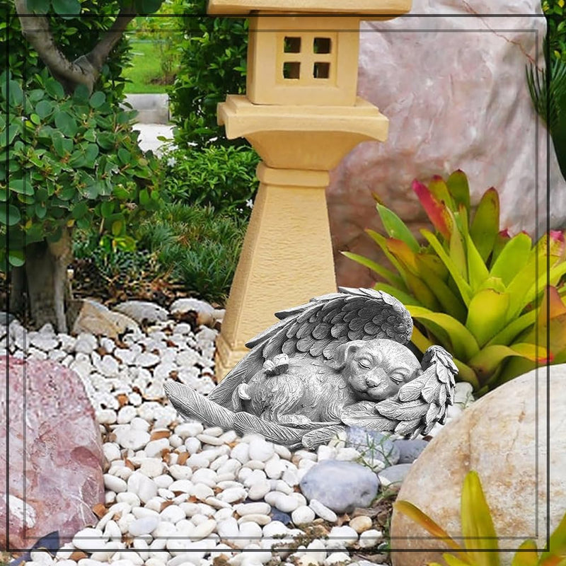 RTUHCSP Cat Angel Memorial Stone, Cat Angel Figures, Memorial Stone for Pets, Resin Cat Memorial Statue, Cat Figure Garden Gift Keepsake Home Grave Decoration Decoration - BeesActive Australia