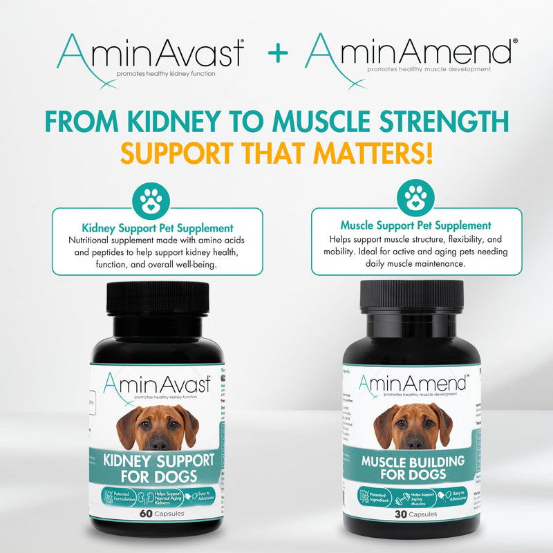 Muscle Support Dog Supplements for Large Breed (21lbs+) with CaHMB & Vitamin D3 – Supports Strength, Mobility & Daily Activity for All Ages & Senior Dog – (30 Capsules) 430 mg