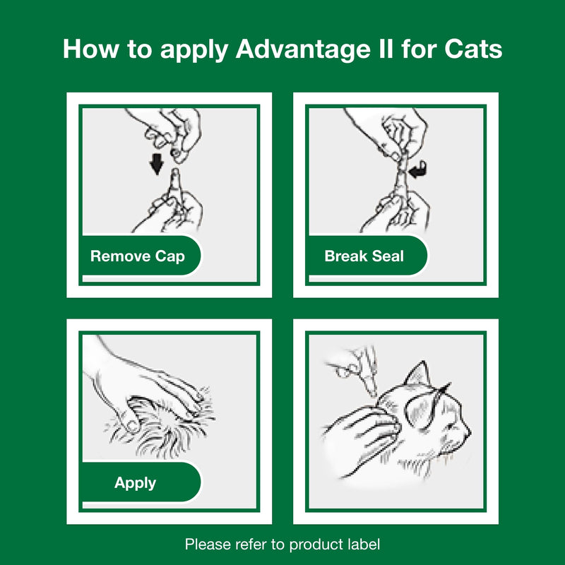 Advantage II Large Cat Vet-Recommended Flea Treatment & Prevention | Cats Over 9 lbs. | 1-Month Supply (Pack of 3) 3-Pack