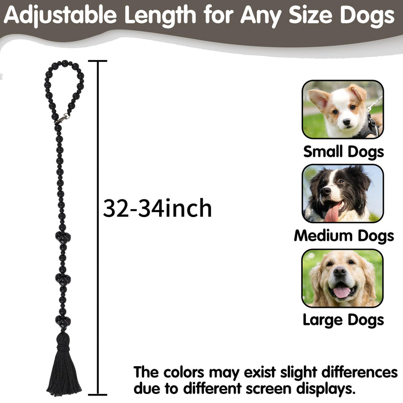 Meplait Dog Doorbells, Dog Doorbells for Potty Training, Adjustable Hanging Door Bell with 9 Bells Dog Bells to Go Outside for Small Medium Large Dogs (Black) Black - BeesActive Australia