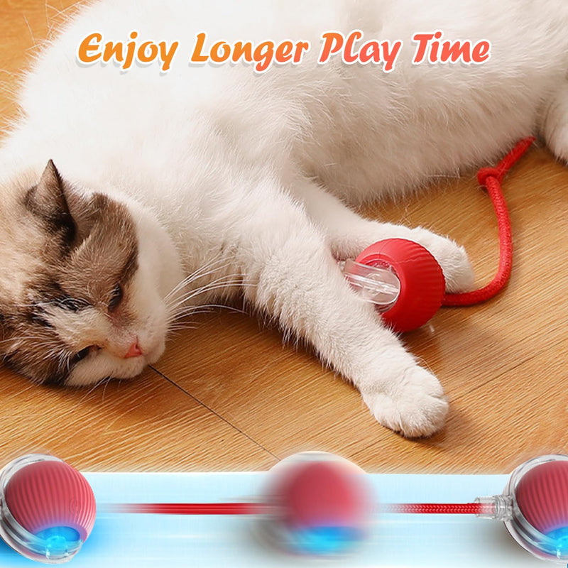 3pcs Interactive Rolling Dog Ball Interactive Dog Toys Electric Dog Ball Toy Rolling Dog Ball Cat Toys 360° Smart Automatic Rolling Ball Toy for Indoor Dogs/Cats（Red+Green+Gray） 3pc-Green+Red+Grey