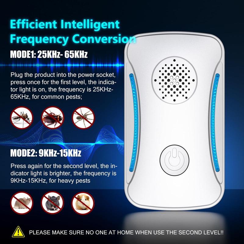 6 Packs Ultrasonic Pest Repeller, Indoor Ultrasonic Repellent for Roach, Rodent, Mouse, Bugs, Mosquito, Mice, Spider, Electronic Plug in Pest Control for Home Kitchen Office Warehouse Hotel - BeesActive Australia