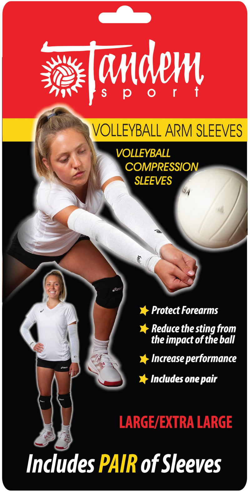 Tandem Sport Arm Sleeves Pairs - Comfortable, Seamless Compression Arm Sleeves - Protects & Supports Muscles Small-Medium White - BeesActive Australia