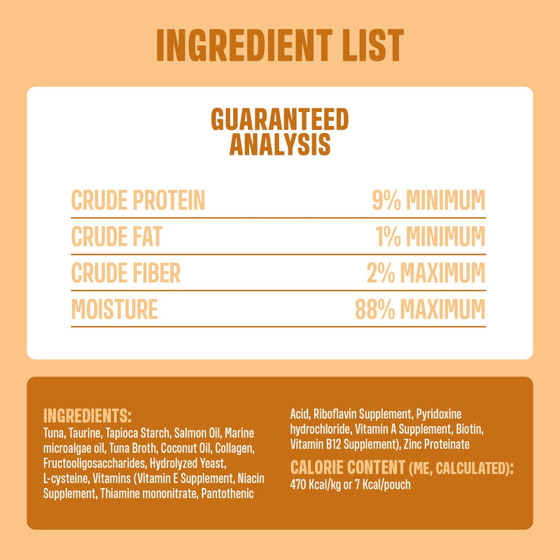 ivvi Skin & Coat for Cats – Functional Creamy Snack with Salmon Oil, Algae Oil, Zinc, Collagen & Biotin – Supports Skin and Fur Health – 30 x 0.53 oz Sachets – with Real Tuna