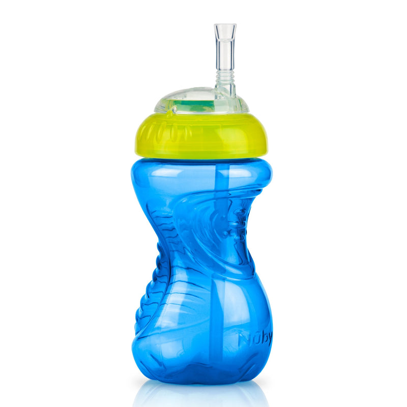 Nuby No-Spill Soft Straw Easy Grip Sippy Cup for Girls - (3-Pack) 10 Oz - 12+ Months Girl - BeesActive Australia