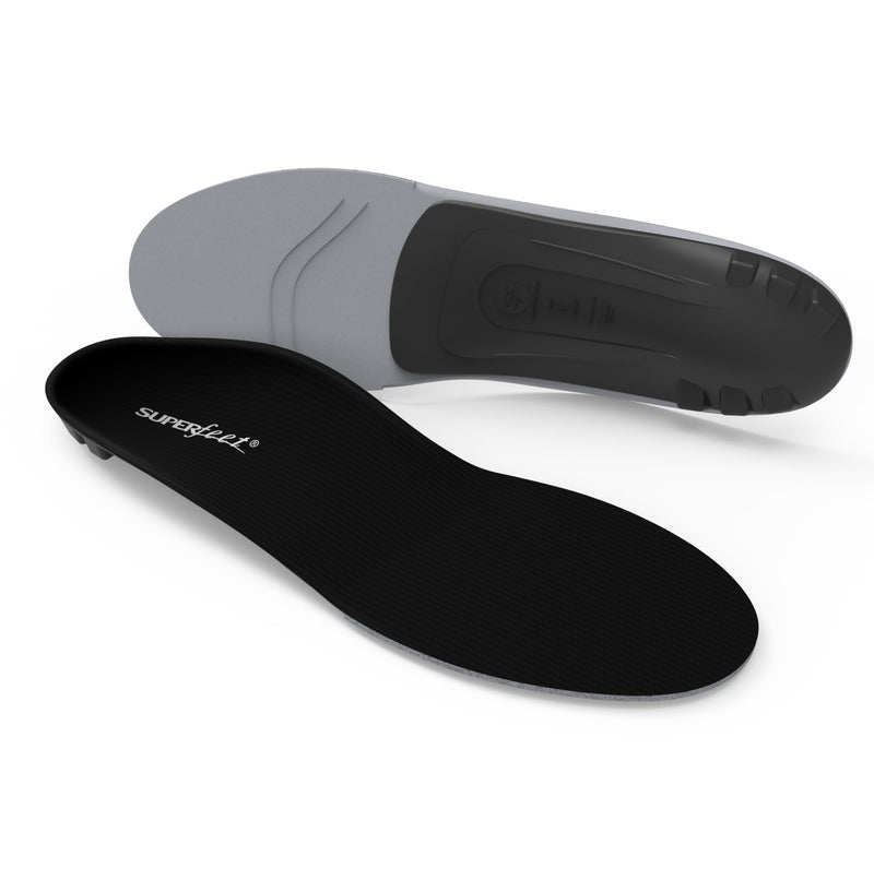 Superfeet All-Purpose Support Low Arch Insoles (Black) for Active Lifestyle with Low Arch Support - 5.5-7 Men / 6.5-8 Women Black