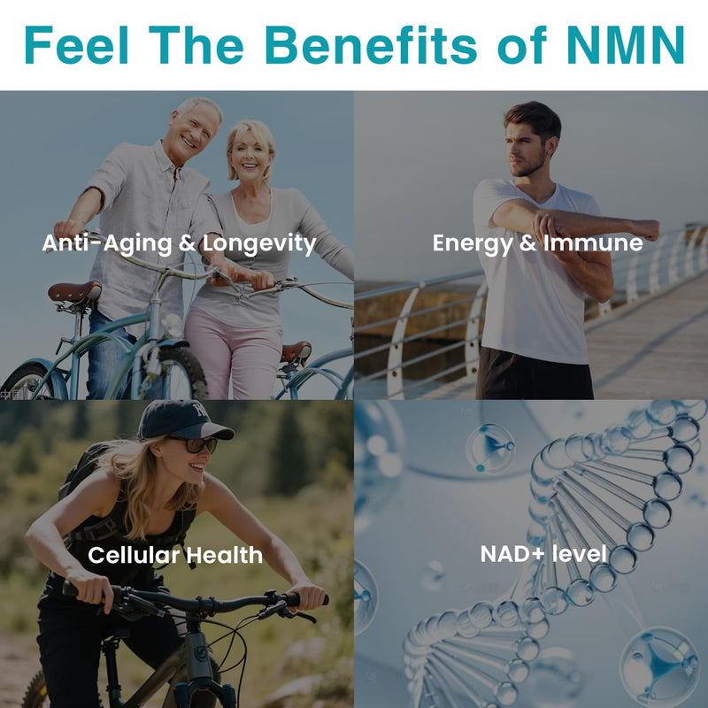 NMN Supplement, 99% Pure NMN 500mg for NAD+, 60 Capsules (60 Days Supply) | Stabilized NMN Supplement for NAD, Cellular Energy, Immune, Muscle, Skin, Anti-Aging & Longevity, Vegan, Higher Absorption 60 Count (Pack of 1)