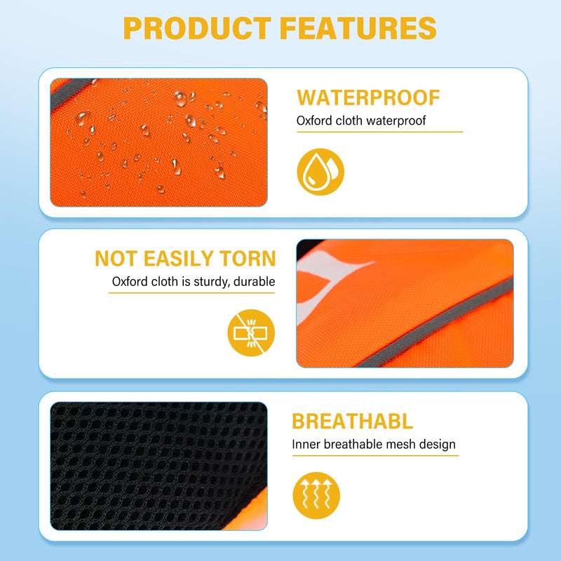 Automatic Inflatable Belt Pack Water Sports Jacket Waist Belt PFD for SUP Paddleboarding Fishing Boating Kayaking（fit 80-330 lbs） (Orange) Orange - BeesActive Australia