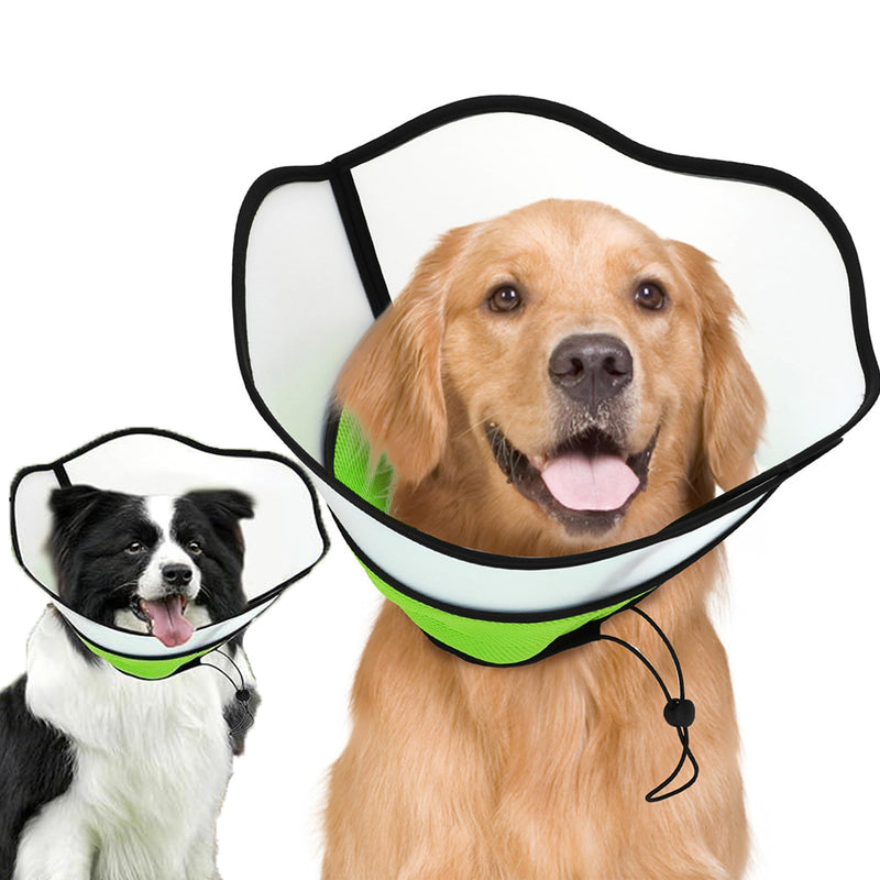 YUEMING Neck Brace Dog Leak Protection, Soft Protective Collar, Adjustable Recovery Collar, Elizabethan Neck Brace for Pets After Surgery Wounds Prevention of Bite Lick Wounds L (Neck circumference: 38-47 cm) - BeesActive Australia