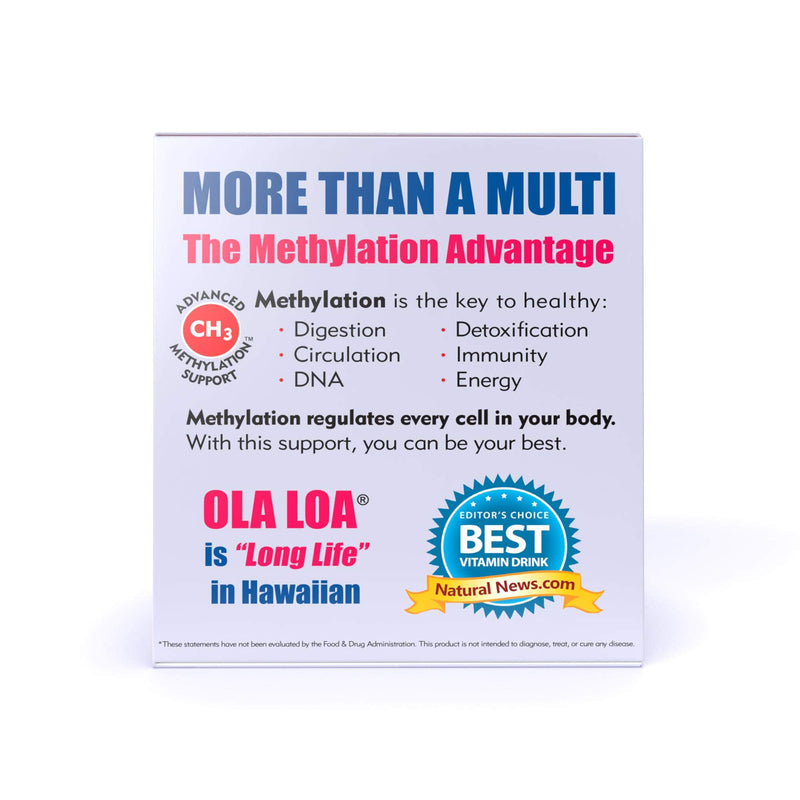 Ola Loa Energy Cran-Raspberry Multi Vitamin Drink Mix - Amino Energy Powder, Gluten Free, Detox, Dairy Free, Caffeine Free - Drink Your Vitamins for the Rigors of Daily Life - 30 Packets (8.25oz)